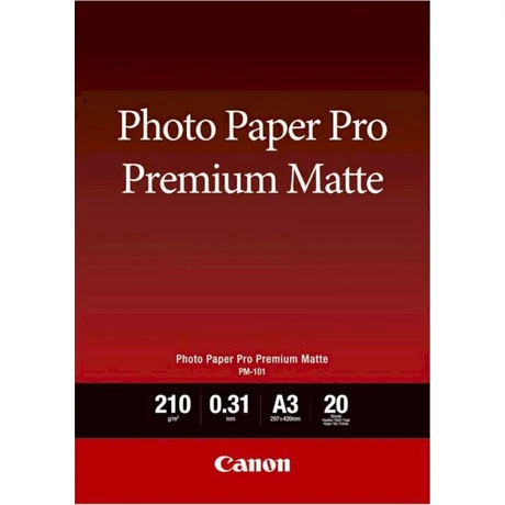 Canon matt eredeti prémium fotópapír (A3, 20 lap, 210g, 8657B006)