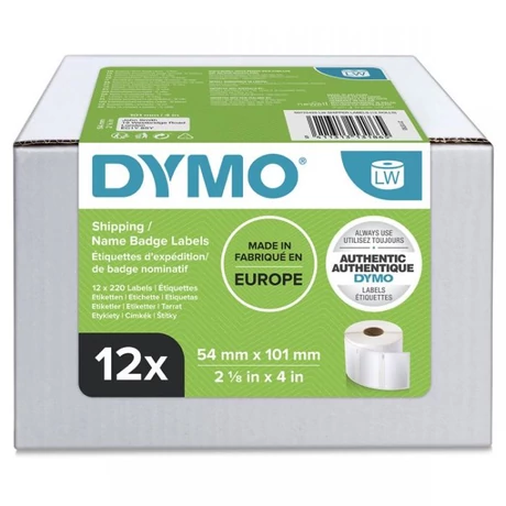 Dymo L13186 fehér eredeti szalagcímke csomag (S0722420)