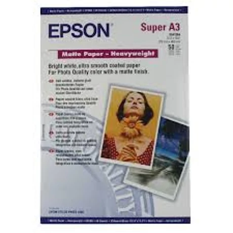 Epson S041264 matt nehéz súlyú eredeti fotópapír (A3+, 50 lap, 167g)