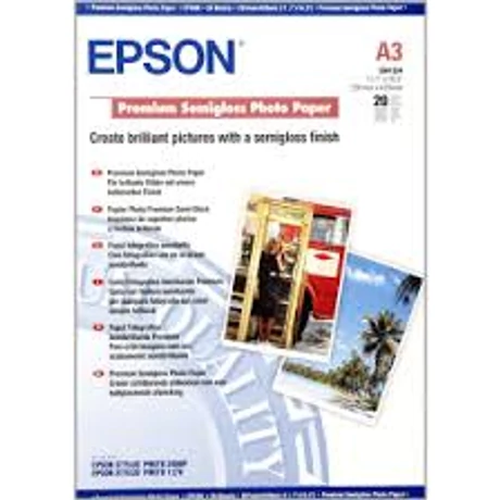 Epson S041334 prémium selyemfényű eredeti fotópapír (A3, 20 lap, 251g)