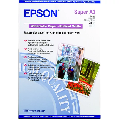 Epson S041352 Watercolor eredeti fotópapír (A3+, 20 lap, 190g)