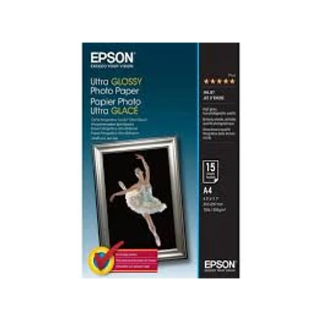 Epson S041927 ultra fényes eredeti fotópapír (A4, 15 lap, 300g)