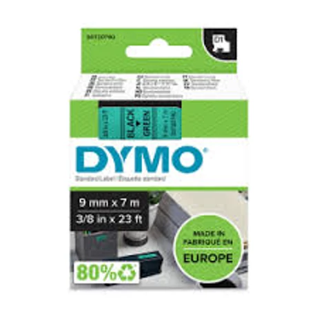 Dymo ID1 zöld alapon fekete eredeti feliratozó szalag (S0720740)