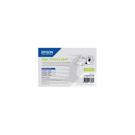 Epson S045538 fehér eredeti magasfényű címkeszalag (102mm x 33m)