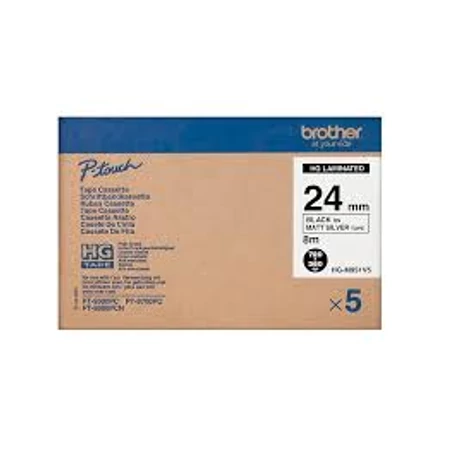 Brother HGE-M951 ezüst alapon fekete eredeti feliratozó szalag 5 db