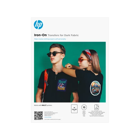 HP 8L1U7A vasalható matrica sötét anyagokhoz (10 lap, A4, matt)