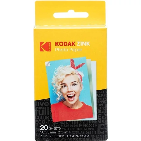Kodak Zink eredeti fotópapír (2x3", 20 lap, RODZ2X320)