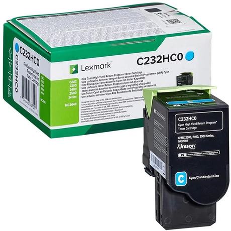 Lexmark [C2325/C2425] C232HC0 kék eredeti toner