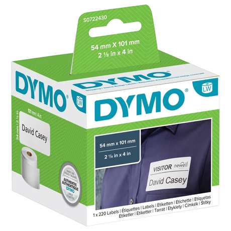 Dymo LabelWriter S0722430 fehér alapon fekete eredeti címkeszalag csomag (24 db, 2223588)