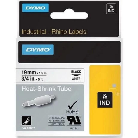 Dymo Rhino XL fehér alapon fekete eredeti feliratozó szalag (18057)