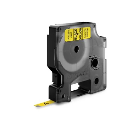 Dymo D1 18491 sárga alapon fekete eredeti nylon feliratozó szalag