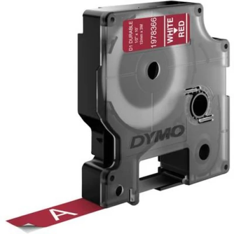 Dymo D1 1978366 piros alapon fehér eredeti feliratozó szalag