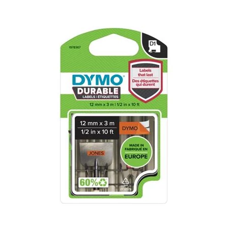 Dymo D1 1978367 narancssárga alapon fekete eredeti feliratozó szalag