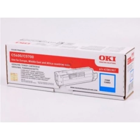 Oki [C5600/5700] 2k kék eredeti toner (43381907)