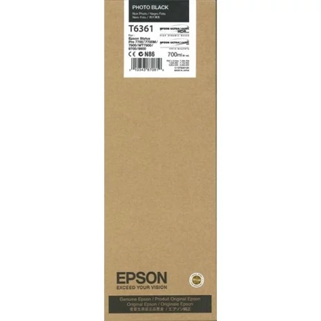 Epson T6361 fotó fekete eredeti tintapatron