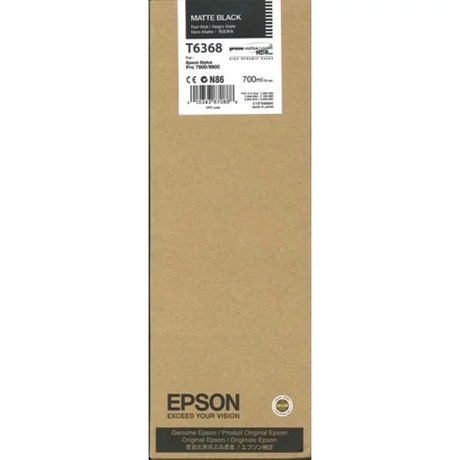 Epson T6368 matt fekete eredeti tintapatron