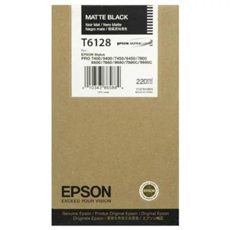Epson T6128 matt fekete eredeti tintapatron