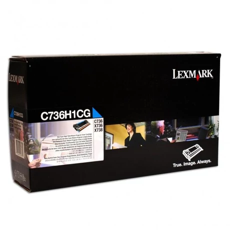 Lexmark [C736,X736,738] C736H1CG kék eredeti toner