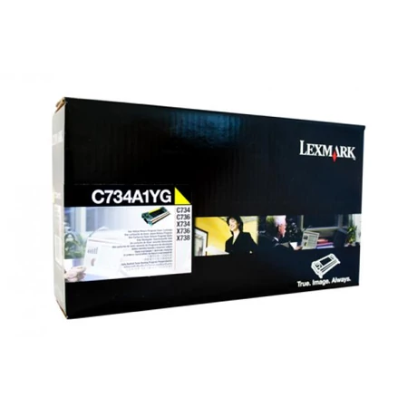 Lexmark [C734,X734] C734A1YG sárga eredeti toner