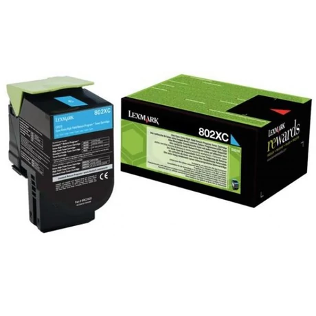 Lexmark [802C] 80C2XC0 kék eredeti toner