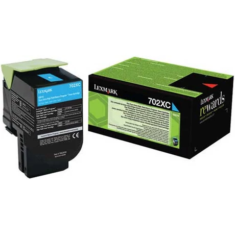 Lexmark [702XC] 70C2XC0 kék eredeti toner