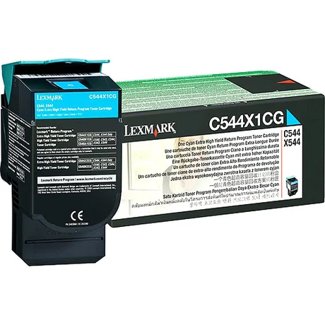 Lexmark [C544,X544] C544X1CG kék eredeti toner