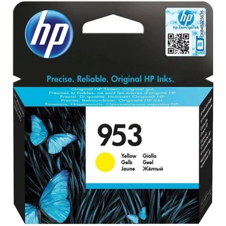 HP F6U14AE No.953 sárga eredeti tintapatron