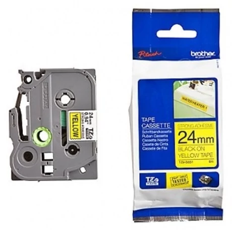 Brother TZE-S651 sárga alapon fekete eredeti feliratozó szalag (24mm x 8m)