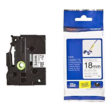 Brother TZE-FX241 fehér alapon fekete eredeti feliratozó szalag (18mm x 8m)