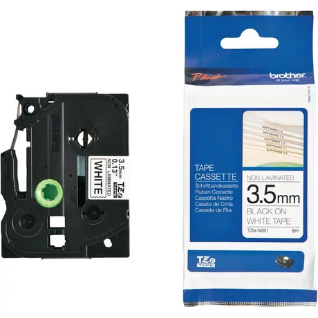 Brother TZE-N201 fekete eredeti feliratozó szalag (3.5mm x 8m)