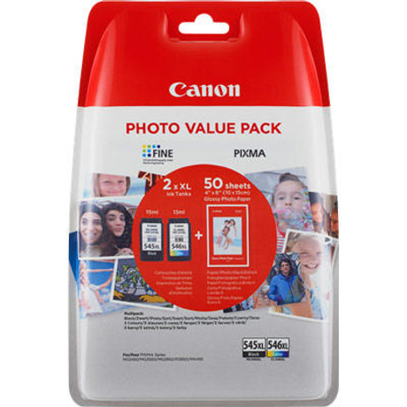 Canon PG-545XL/CL-546XL eredeti tintapatron multipack + fotópapír