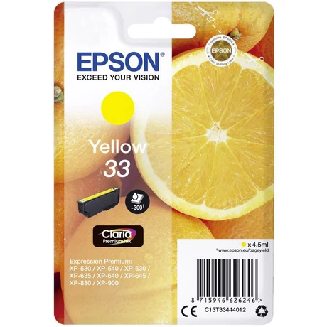 Epson T3344 sárga eredeti tintapatron
