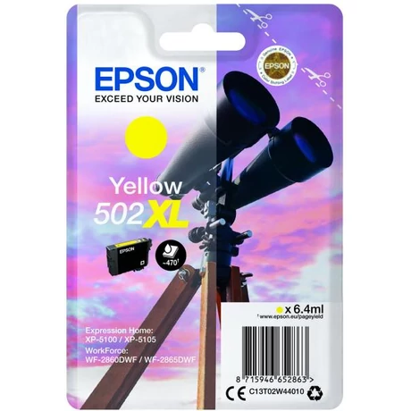 Epson T02W4 (502XL) sárga eredeti tintapatron