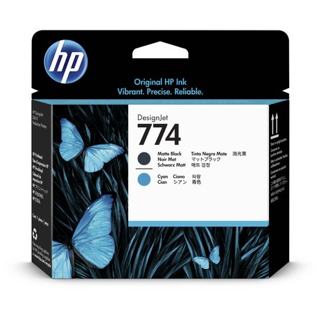 HP P2W01A No.774 mattfekete / kék eredeti nyomtatófej