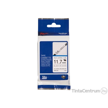 Brother HSE-231 fehér alapon fekete eredeti feliratozó szalag