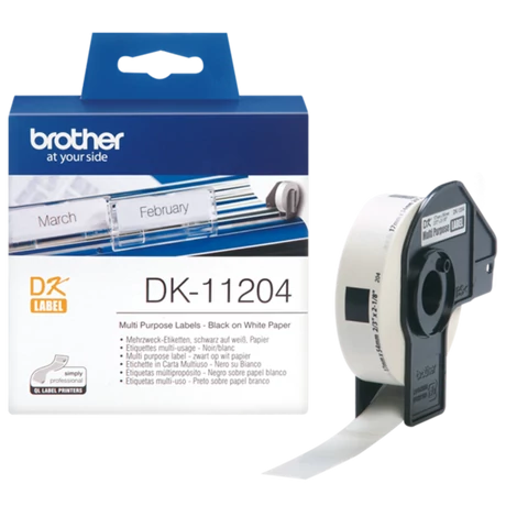 Brother DK-11204 fehér eredeti öntapadós címke 17mm