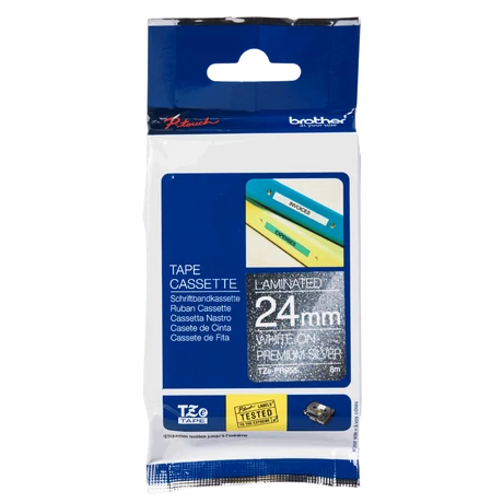 Brother TZe-PR955 szürke alapon fekete eredeti feliratozó szalag (24mm x 8m)