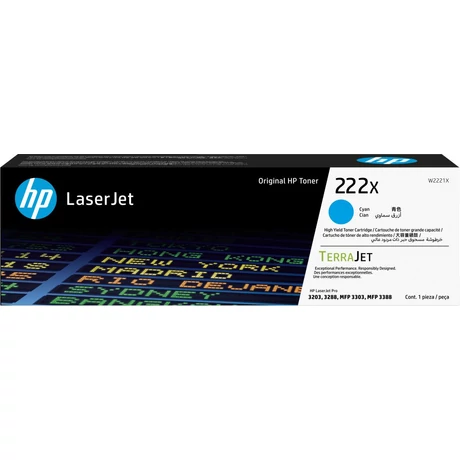 HP W2221X (222X) kék eredeti toner