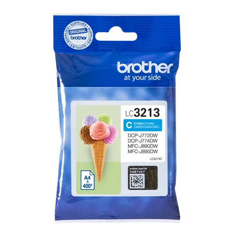 Brother LC3213 kék eredeti tintapatron