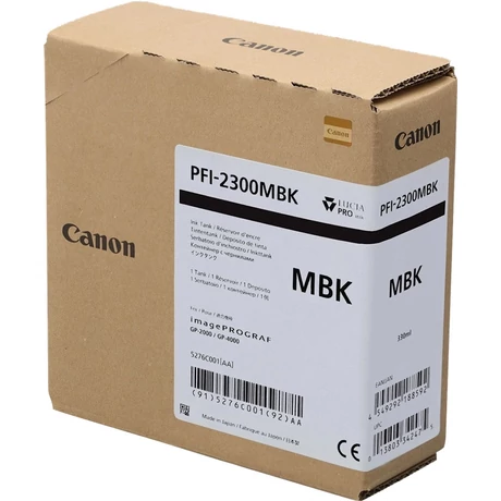 Canon PFI-2300 matt fekete eredeti tintapatron