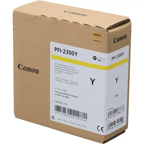 Canon PFI-2300 sárga eredeti tintapatron
