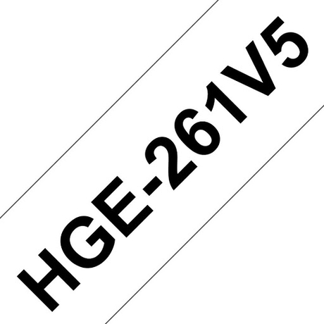 Brother HGE-261 fehér alapon fekete eredeti feliratozó szalag