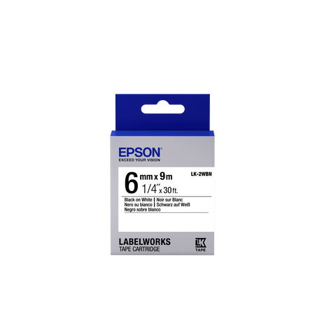 Epson LK-2WBN fehér alapon fekete eredeti címkeszalag