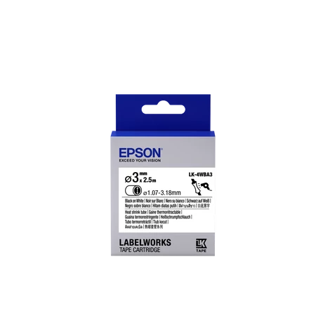 Epson LK-4WBA3 fehér alapon fekete eredeti címkeszalag