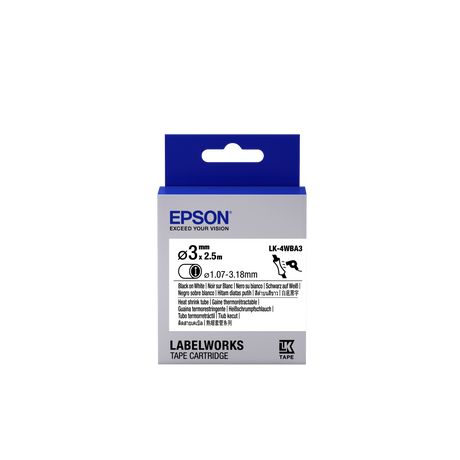 Epson LK-4WBA3 fehér alapon fekete eredeti címkeszalag