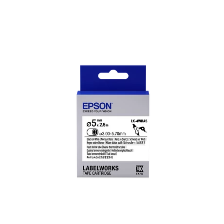 Epson LK-4WBA5 fehér alapon fekete eredeti címkeszalag