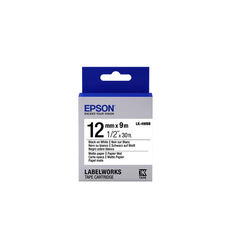Epson LK-4WBB fehér alapon fekete eredeti címkeszalag