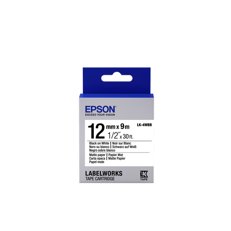 Epson LK-4WBB fehér alapon fekete eredeti címkeszalag