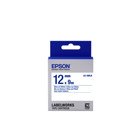 Epson LK-4WLN fehér alapon kék eredeti címkeszalag