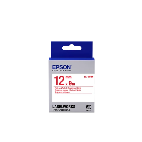 Epson LK-4WRN fehér alapon piros eredeti címkeszalag